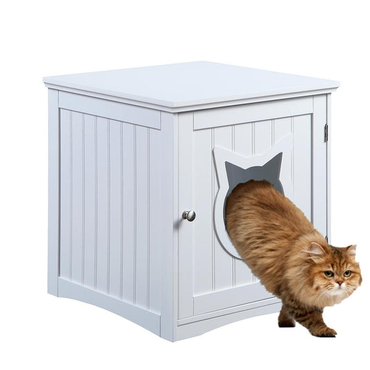 Maison pour Chat Design – Table d’Appoint & Cache Litière Élégant
