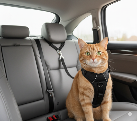 Ceinture de Sécurité 2-en-1 pour Animaux - Voyages Sûrs et Confortables