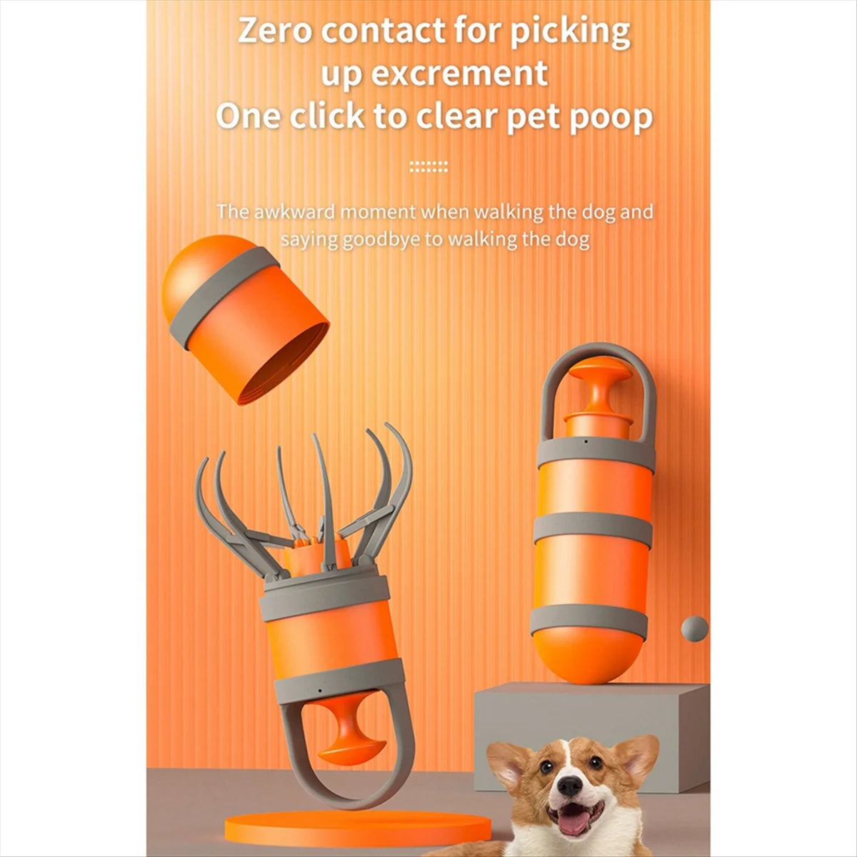 Ramasse-Crottes Portable pour Animaux – Hygiène Facile et Sans Contact