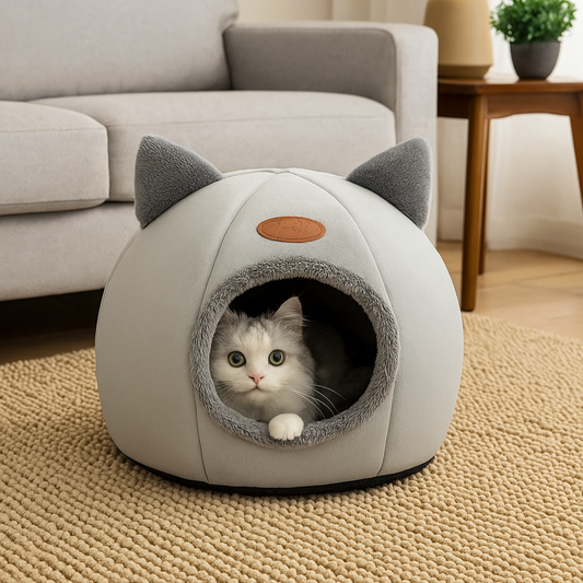 Nid Douillet d’Hiver – Igloo pour Chat & Petit Chien