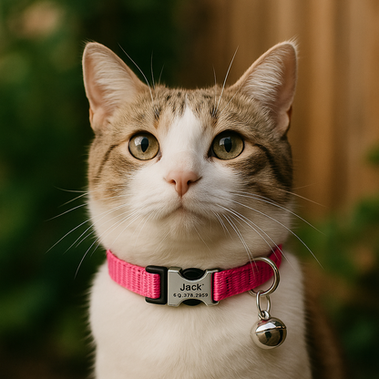 Collier Personnalisé pour Chat – Sécurité et Style Unique