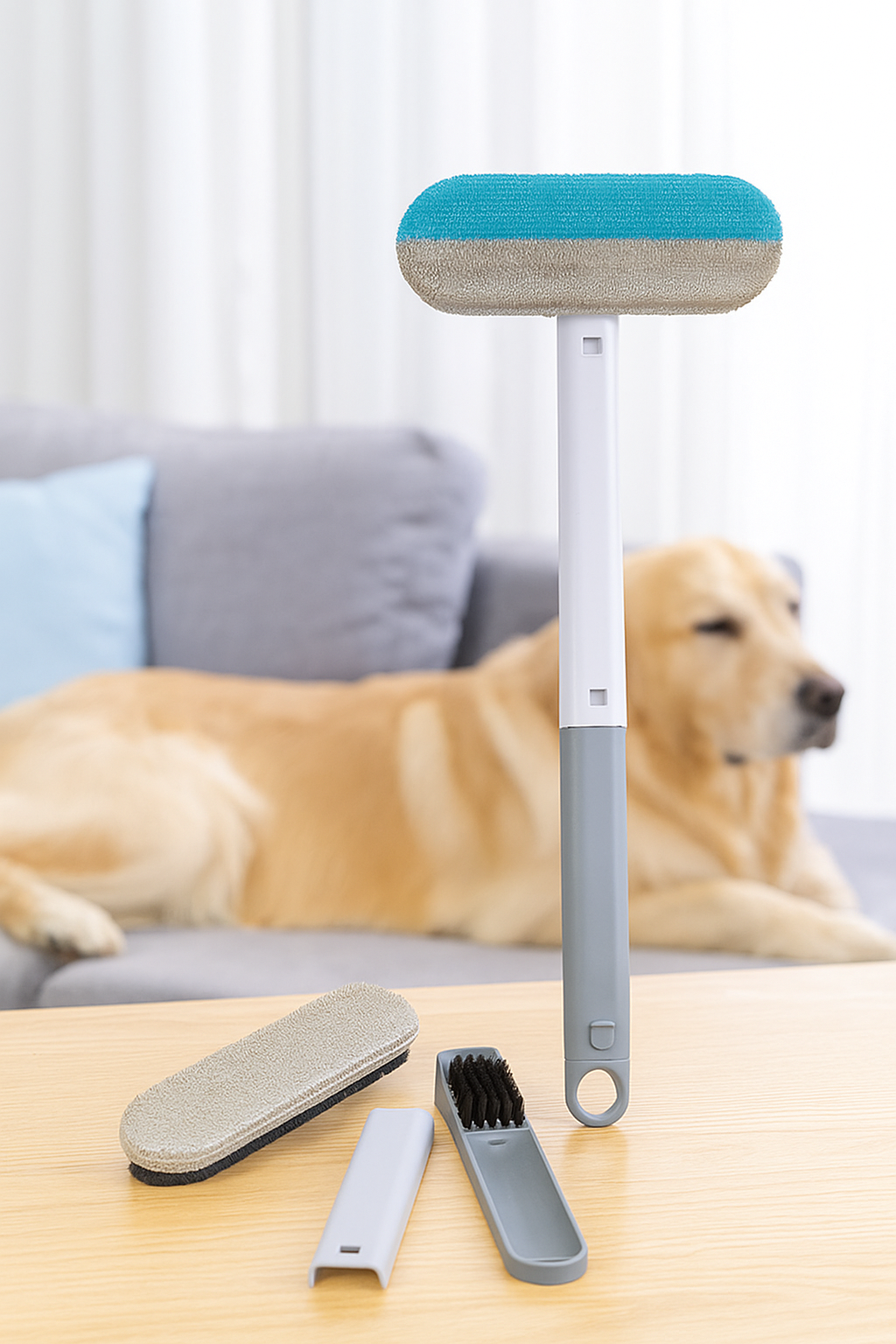 Brosse Anti-Poils Multifonction avec Long Manche – Maison Propre sans Effort