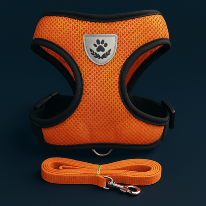 Harnais Réglable avec Laisse – Confort et Sécurité