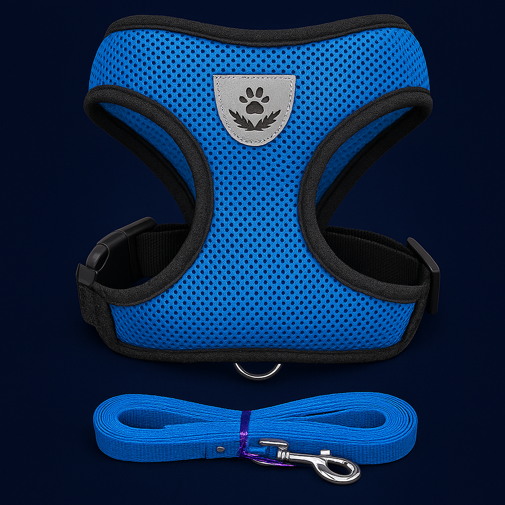 Harnais Réglable avec Laisse – Confort et Sécurité