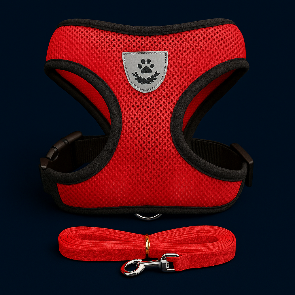 Harnais Réglable avec Laisse – Confort et Sécurité