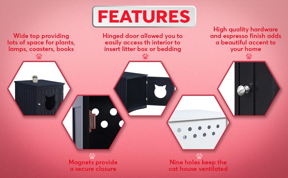 Maison pour Chat Design – Table d’Appoint & Cache Litière Élégant