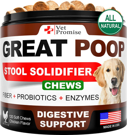 Great Poop – Probiotiques et Fibres Naturelles pour Chiens – Digestion Saine & Transit Régulier