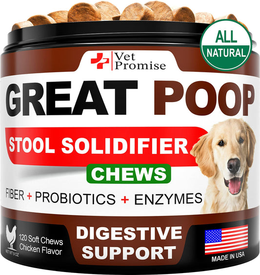 Great Poop – Probiotiques et Fibres Naturelles pour Chiens – Digestion Saine & Transit Régulier