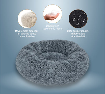 Panier Douillet “Donut” – Lit Moelleux et Apaisant pour Chats et Petits Chiens