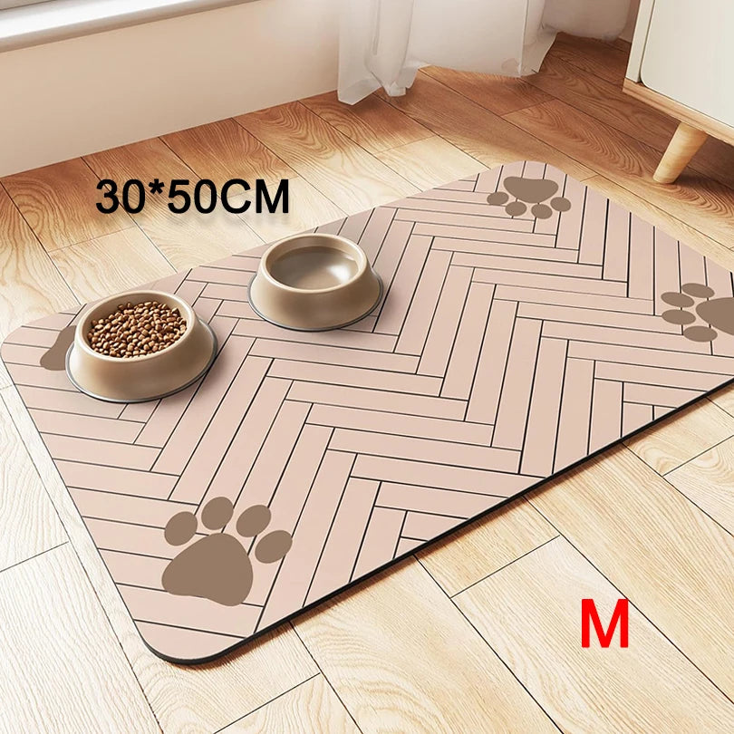 Tapis de Repas Imperméable pour Chiens et Chats – Séchage Rapide et Antidérapant