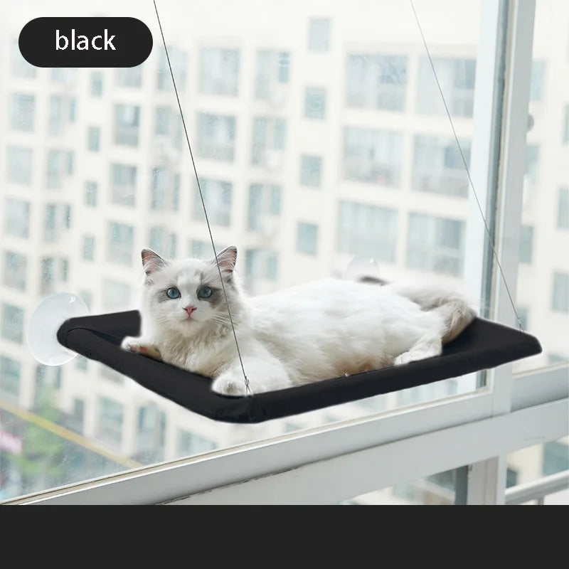 Hamac de Fenêtre pour Chat – Perchoir Suspendu avec Ventouses Résistantes jusqu'à 20 kg