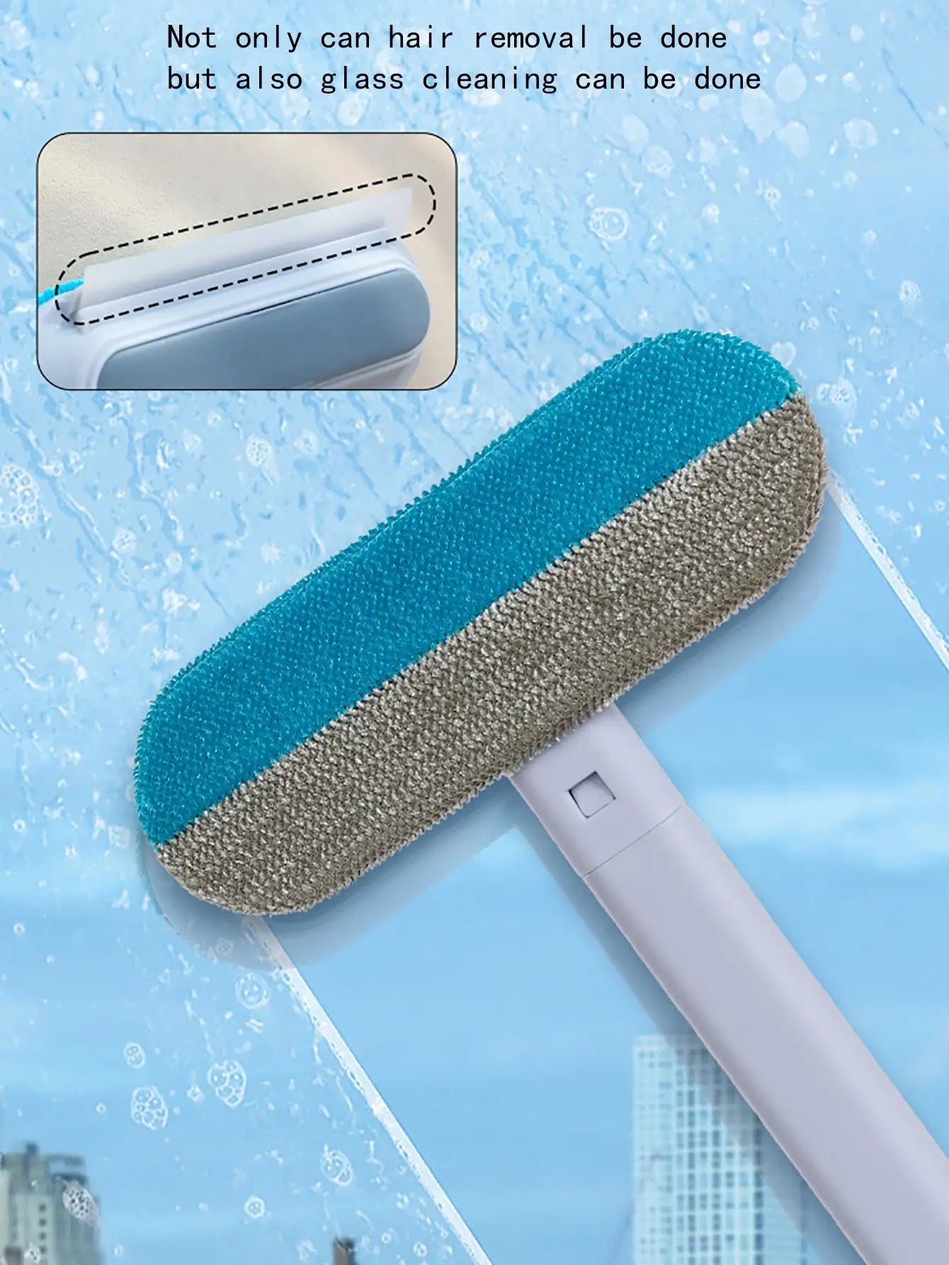 Brosse Anti-Poils Multifonction avec Long Manche – Maison Propre sans Effort