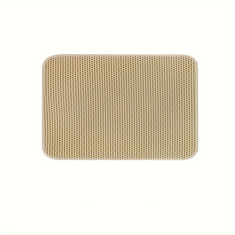 Tapis à Litière Grande Taille – Design Nid d’Abeille Double Couche