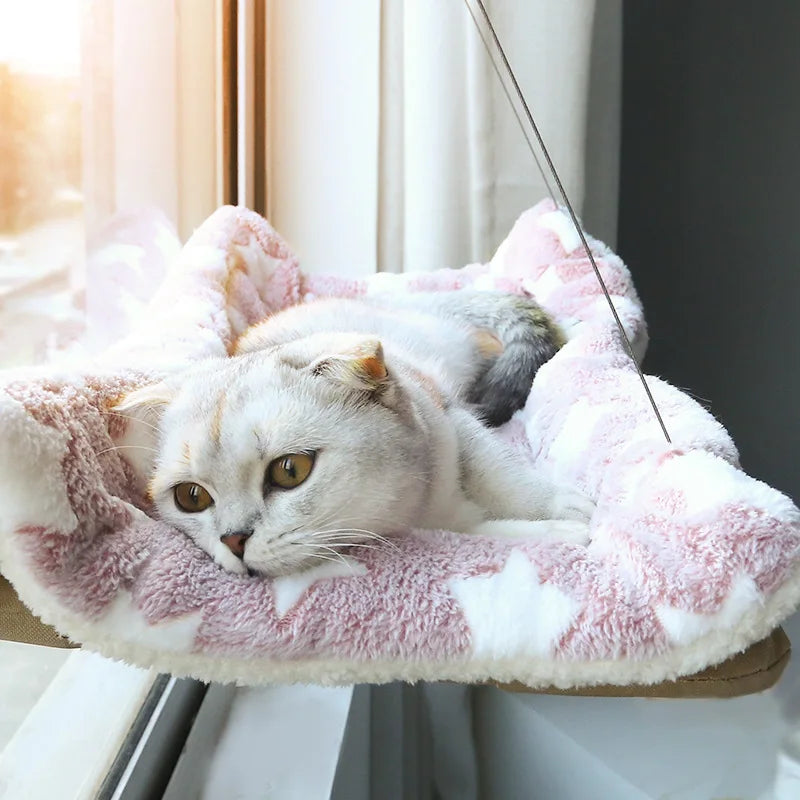 Hamac de Fenêtre pour Chat – Perchoir Suspendu avec Ventouses Résistantes jusqu'à 20 kg
