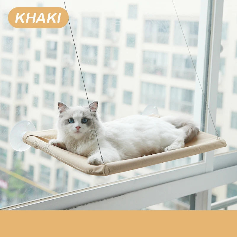 Hamac de Fenêtre pour Chat – Perchoir Suspendu avec Ventouses Résistantes jusqu'à 20 kg