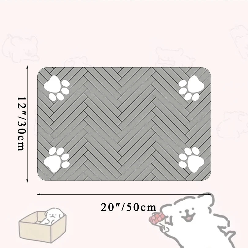 Tapis de Repas Imperméable pour Chiens et Chats – Séchage Rapide et Antidérapant