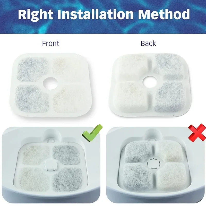 Lot de 6 ou 12 Filtres de Rechange – Pour Fontaine à Eau pour Animaux