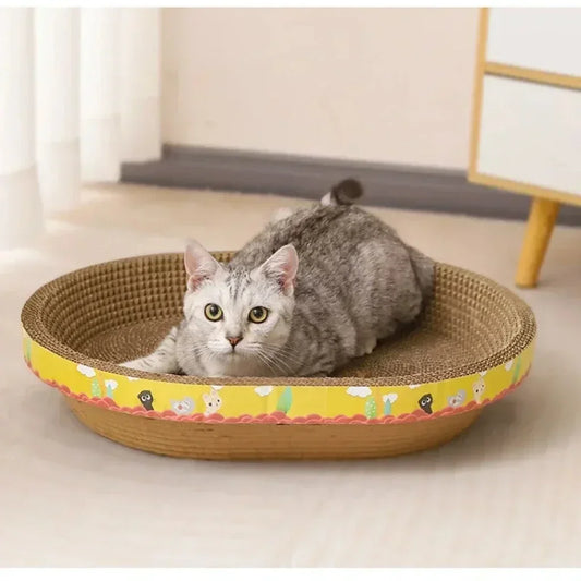 Griffoir en Carton Ondulé pour Chat – Protection Meubles et Grattoir Naturel