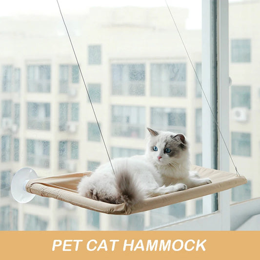 Hamac de Fenêtre pour Chat – Perchoir Suspendu avec Ventouses Résistantes jusqu'à 20 kg