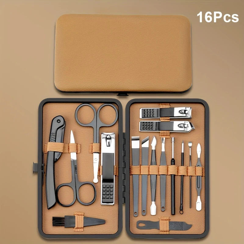 Kit de Manucure et Pédicure Professionnel – 7/16/18 Pièces en Acier Inoxydable