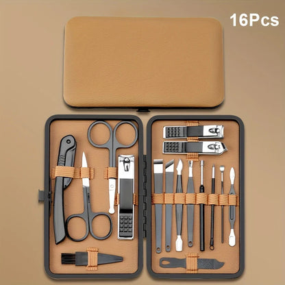Kit de Manucure et Pédicure Professionnel – 7/16/18 Pièces en Acier Inoxydable