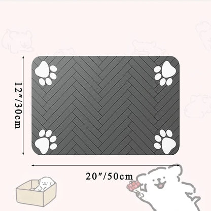 Tapis de Repas Imperméable pour Chiens et Chats – Séchage Rapide et Antidérapant