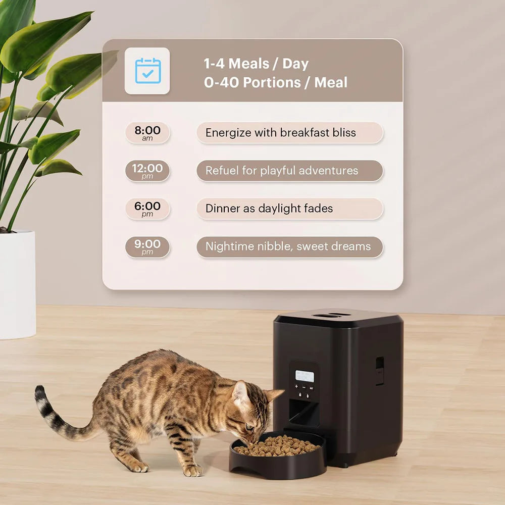 Distributeur Automatique Intelligent – Repas Programmés pour Chiens et Chats