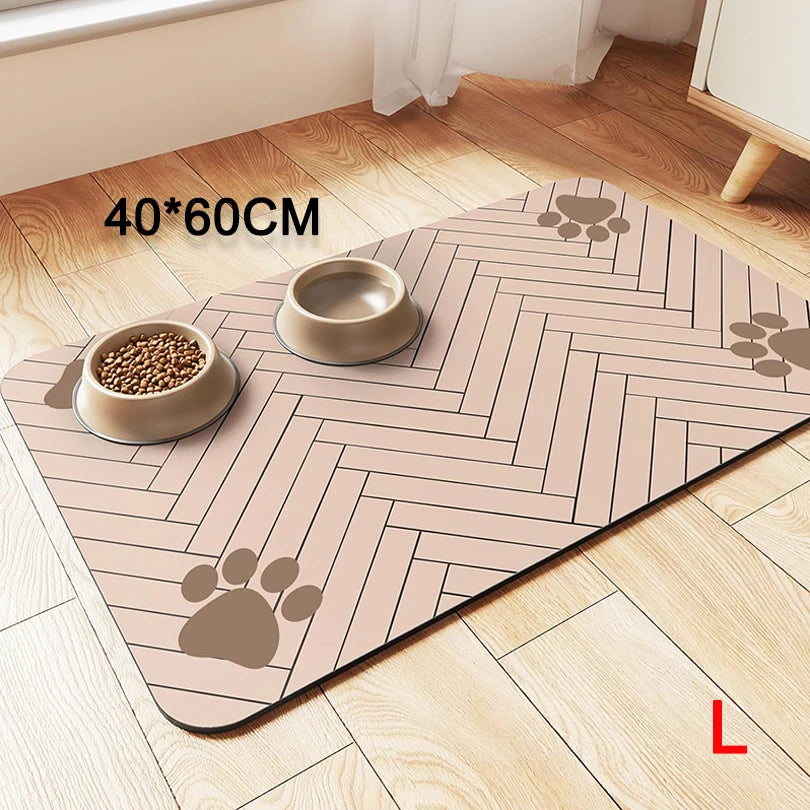 Tapis de Repas Imperméable pour Chiens et Chats – Séchage Rapide et Antidérapant
