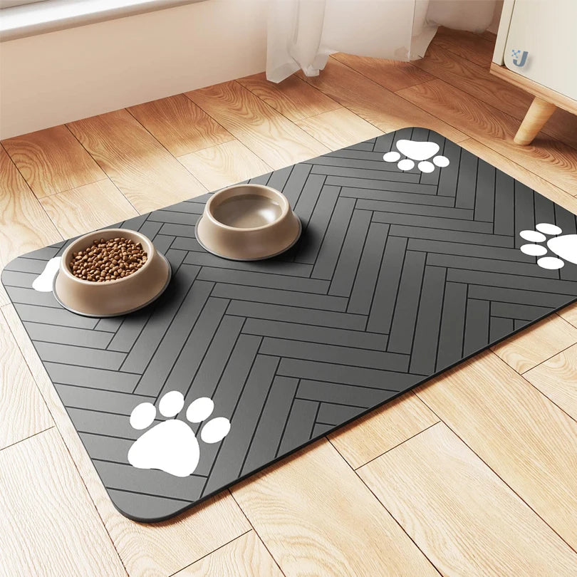 Tapis de Repas Imperméable pour Chiens et Chats – Séchage Rapide et Antidérapant