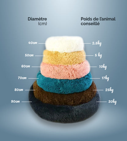 Panier Douillet “Donut” – Lit Moelleux et Apaisant pour Chats et Petits Chiens