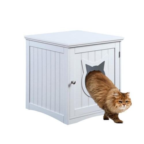 Maison pour Chat Design – Table d’Appoint & Cache Litière Élégant