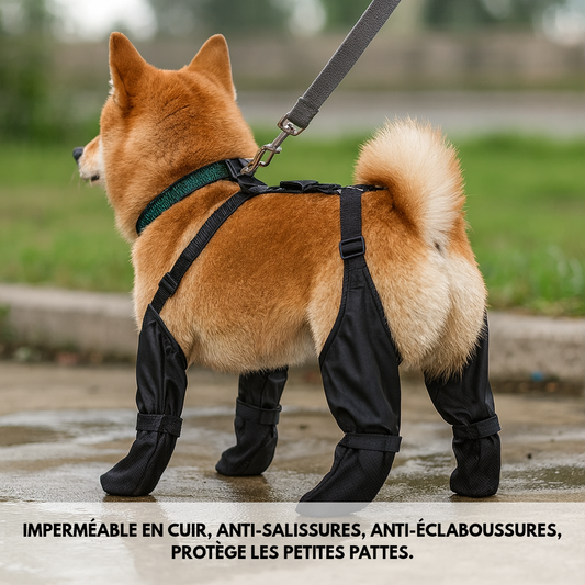 Chaussures Imperméables pour Chien - Bottines Réglables et Respirantes
