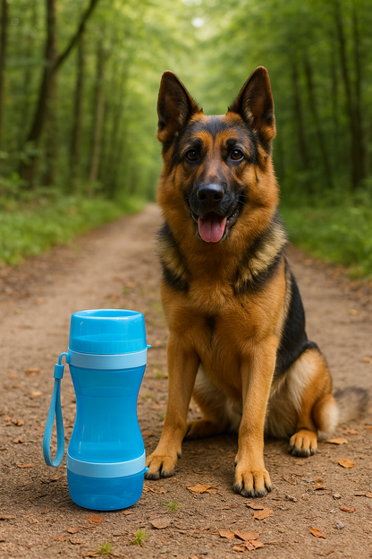 Bouteille 2-en-1 avec Compartiments Eau et Nourriture - Marque Pettap